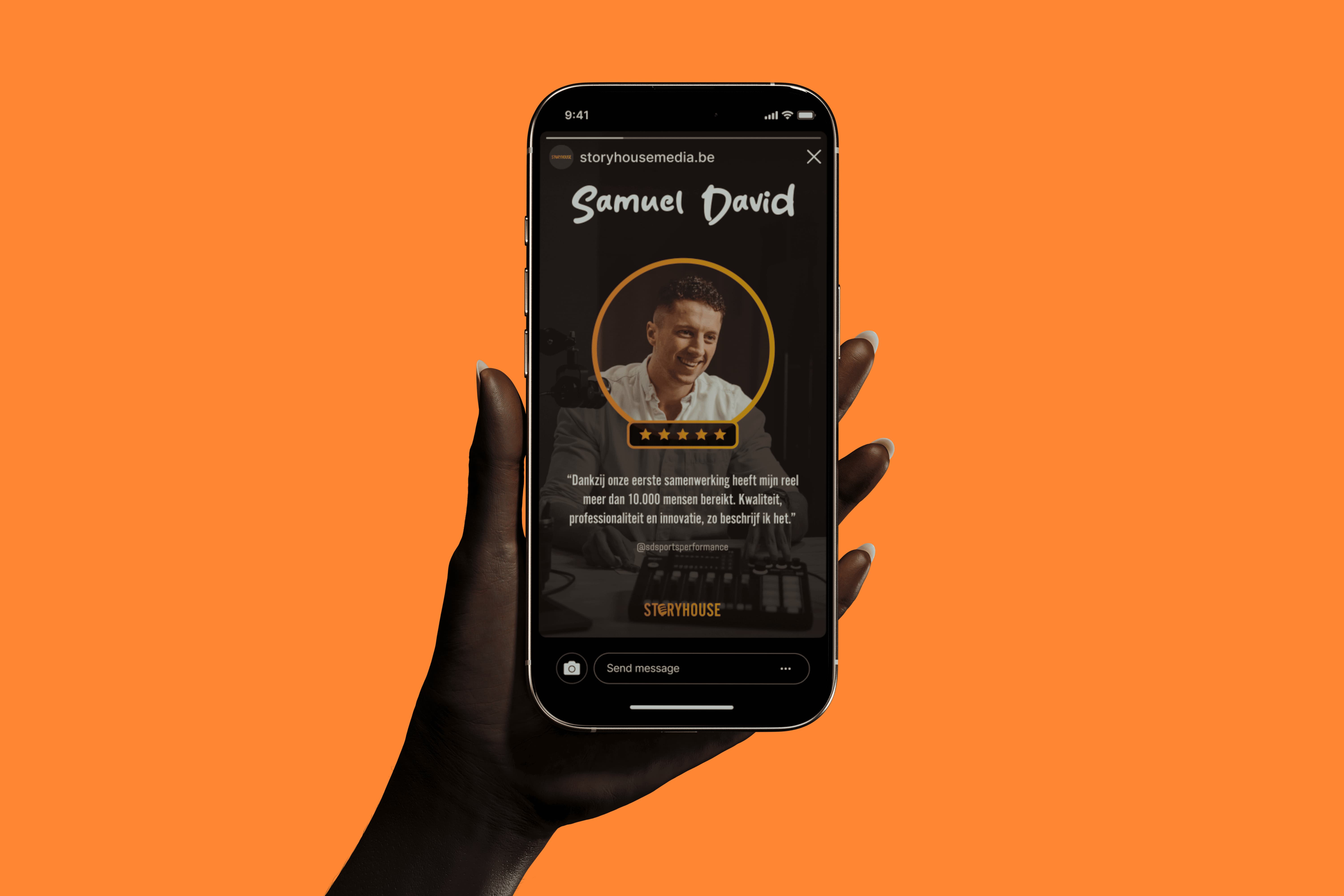 Instagram story design created for Storyhouse Media to promote short-form content services.